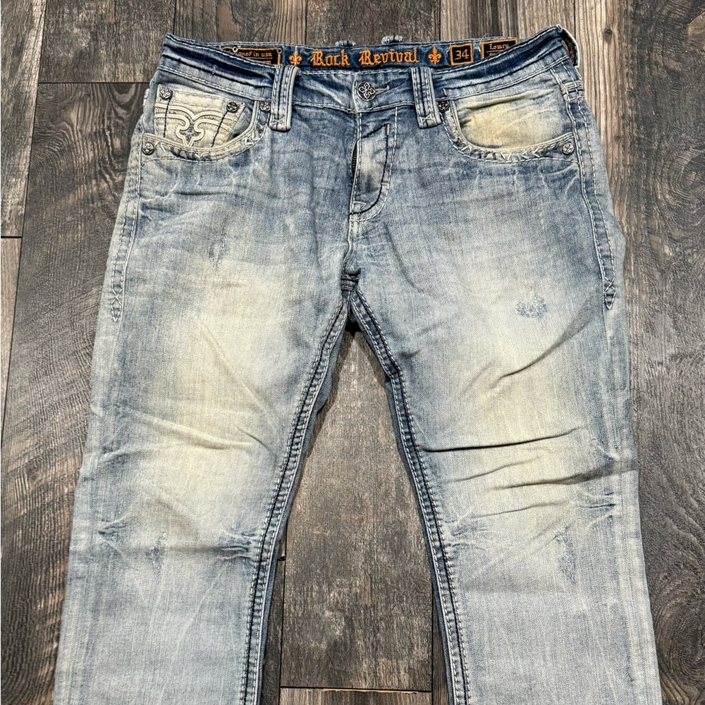 Rock Revival Faded Blue Skinny Jeans